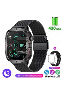 LIGE 1.96 HD экран 420 мАч спортивные умные часы мужские водонепроницаемые Bluetooth звонки мониторинг здоровья более 100 спортивных режимов мужские умные часы черные 1000017108