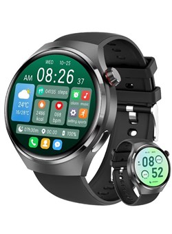 Мужские умные часы с HD-экраном 1,6 дюйма, фитнес-трекером, водонепроницаемые умные часы для мужчин с монитором здоровья, совместимые с Android iPhone, черные 1000017118