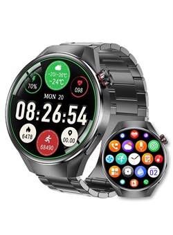 Мужские умные часы с Bluetooth-вызовами, водонепроницаемым AMOLED-дисплеем 1,75 дюйма, более 100 спортивных режимов, аккумулятором 400 мА·ч, пульсометром и фитнес-трекером для Android iOS 1000017124