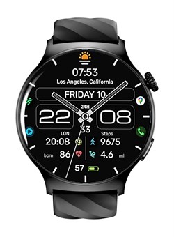 Smart Watch 3 Pro — 1,43-дюймовый AMOLED-дисплей, Bluetooth-звонки, фитнес-трекер, спортивные режимы, пульсометр и монитор сна, водонепроницаемость IP68, аккумулятор 250 мА·ч, совместимость с Android и iOS 1000017127