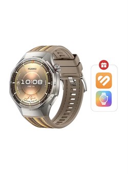 Умные часы WATCH GT 6 Pro 46 мм, дисплей 1,47 дюйма, время работы от аккумулятора до 21 дня, совместимость с iOS и Android, анализ ЭКГ, мониторинг состояния здоровья, коричневый цвет с бесплатными дополнительными приложениями 1000017149