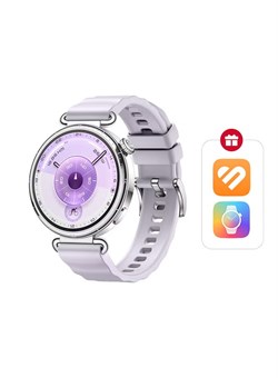 Умные часы WATCH GT 6 41 мм, дисплей 1,47 дюйма, время работы от аккумулятора до 14 дней, совместимость с iOS и Android, мониторинг состояния здоровья, более 100 спортивных режимов, фиолетовый цвет с дополнительными бесплатными приложениями. 1000017156