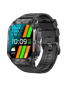 Мужские умные часы Dome2 с AMOLED-дисплеем, функцией Bluetooth-звонков, водонепроницаемые, совместимые с Android iOS, черные 1000017158