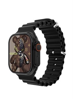 Умные часы T800 Ultra Series8 с функцией NFC, водонепроницаемые, с функцией беспроводной зарядки и фитнесом (черные) 1000017184