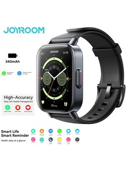 350 мА·ч 350 мА·ч Смарт-часы Fit-life Series JR-FT3S с дисплеем 1,96 дюйма, функцией Bluetooth-звонков и поддержкой мониторинга сна, цвет "Космический серый" 1000017235