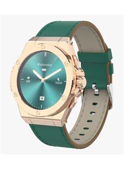 Гибридные смарт-часы Oak Automatique с AMOLED-дисплеем 1,19 дюйма / Водонепроницаемые / Мониторинг здоровья / Дополнительный кожаный ремешок / Трекер активности - зелёные 1000017247