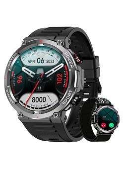 Мужские смарт-часы военного образца (прием и совершение звонков), фитнес-часы с HD-дисплеем 1,39 дюйма, пульсометром, датчиком SpO2, функцией стресс-теста сна, более 100 спортивных режимов, водонепроницаемые, для активного отдыха на iOS и Android 1000017263