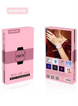 Умные часы WS 58 Mini, 3 браслета, HD-дисплей, Bluetooth-звонки, водонепроницаемые, совместимые с Android и iOS | Розовый 1000017266