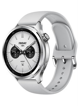 Xiaomi Watch S4 Silver, 486 мА·ч | Смарт-часы | 1,43-дюймовый AMOLED-дисплей, длительное время автономной работы, Bluetooth-звонки, шумоподавление, улучшенное определение состояния здоровья, 15 дней автономной работы, серебристый 1000017269