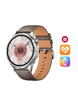 Умные часы WATCH GT 6 46 мм, дисплей 1,47 дюйма, время работы от аккумулятора до 21 дня, совместимость с iOS и Android, мониторинг состояния здоровья, более 100 спортивных режимов, серый цвет с дополнительными бесплатными приложениями. 1000017301