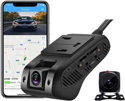 Видеорегистратор JC400 с функцией видеонаблюдения в реальном времени, удаленный мониторинг состояния автомобиля, водонепроницаемая камера CE01 спереди и сзади, воспроизведение маршрута на 180 дней 1000017361