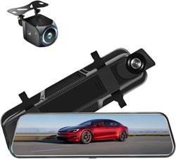 Двухканальный видеорегистратор CRONY с передней и задней камерой, V10, 10-дюймовый Full HD 1080P, потоковая передача мультимедиа, широкоугольный режим парковки 24 часа, циклическая запись, датчик G-Shock 1000017388