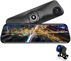 Видеорегистратор UK MASTER Ultra HD с зеркалом заднего вида для автомобиля, с двумя объективами 4K+2K, поддержкой WIFI, круглосуточной циклической записи, ночным видением, 10,25-дюймовым сенсорным экраном, системой помощи при парковке, поддержкой карт пам 1000017441