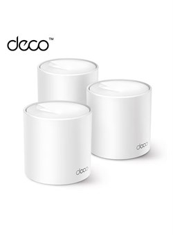 Deco X10 (3 шт.), Wi-Fi 6, двухдиапазонный домашний Mesh-маршрутизатор AX1500 | Доступ в диапазоне 5 ГГц | Гигабитная скорость до 1500 Мбит/с | Площадь покрытия до 5600 кв. футов | Возможность подключения до 120 устройств | OFDMA и MU-MIMO, белый цвет 1000018361