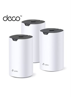 Deco S7 (3 шт.), Wi-Fi 6, двухдиапазонный домашний Mesh-маршрутизатор Wi-Fi AC1900 для всего дома | Доступ в диапазоне 5 ГГц | Скорость до 1900 Мбит/с | Подключение более 100 устройств | Работает как маршрутизатор или точка доступа, белый 1000018382