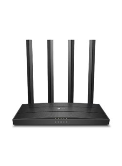TP-Link AC1200 Archer A6 Smart WiFi, 5 ГГц гигабитный двухдиапазонный беспроводной интернет-маршрутизатор MU-MIMO, большая дальность покрытия благодаря 4 антеннам, черный цвет 1000018012