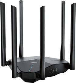 Двухдиапазонный портативный Wi-Fi 4G LTE-маршрутизатор Porodo, диапазоны 1200 Мбит/с, 2,5 ГГц и 5G, LAN 1000 Мбит/с, 3 порта Giga LAN, аккумулятор, 4 внешние антенны LTE/UMTS и 2 внешние антенны Wi-Fi, безопасное шифрование — черный 1000018487