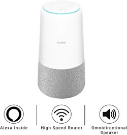 Huawei AI Cube, 3-в-1 — с поддержкой Alexa, умная колонка и высокоскоростной 4G-роутер, разблокированный, цвет: белый/серый 1000018491