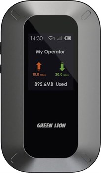Беспроводной мини-роутер Green Lion Wi-Fi, 4G/LTE, 150 Мбит/с, 3000 мА·ч, TFT HD-дисплей, подключение до 10 устройств, время работы 12 часов, портативный мини-роутер для отпуска, кемпинга, встреч 1000001998