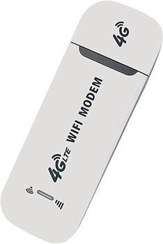 Портативный USB-модем Wi-Fi, 4G USB-роутер, USB-модем 150 Мбит/с со слотом для SIM-карты, автомобильная точка доступа, карманный мобильный WiFi, белый, версия с SIM-картой, 1 шт. 1000018519