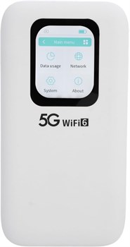 Мобильная точка доступа 5G Wi-Fi 6, беспроводной маршрутизатор со слотом для карты Nano SIM, высокая скорость, возможность подключения до 16 устройств Wi-Fi, портативный Wi-Fi-маршрутизатор с сенсорным экраном 2,01 дюйма для дома, путешествий, бизнеса 1000001419
