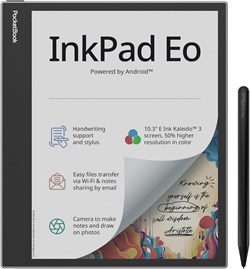PocketBook InkPad Eo | Цветной экран E Ink Kaleido 3 10,3 дюйма | Рукописный ввод и стилус | Удобный обмен заметками | Android 11 | Камера для заметок на фотографиях | Bluetooth и встроенный динамик | Аудиокниги 1000006380