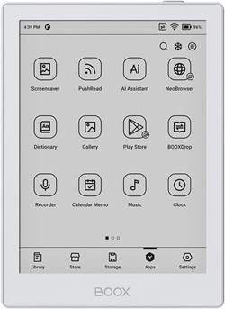 Электронная книга BOOX Go 6 E-Paper с подсветкой, дисплеем 330 PPI, 2 ГБ ОЗУ + 32 ГБ ПЗУ, Android 11 с бесплатным магнитным чехлом (белый) 1000019755
