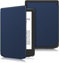 Чехол Kepuch Custer, совместимый с Pocketbook Verse Pro PB629 PB634, ультратонкий, из искусственной кожи, твёрдый, синий 1000019769