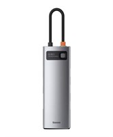 {{productViewItem.photos[photoViewList.activeNavIndex].Alt || productViewItem.photos[photoViewList.activeNavIndex].Description || 'USB-концентратор Baseus StarJoy 8-in-1 Hub Adapter WKWG080113, серебристый'}}