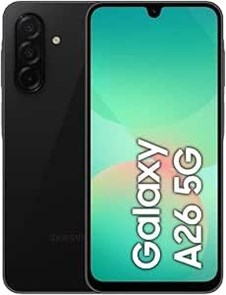 Samsung Galaxy A26 5G, Android-смартфон, 256 ГБ памяти, 8 ГБ ОЗУ, черный цвет, камера 50 МП, большой дисплей, длительное время автономной работы — версия для Ближнего Востока 1000004443