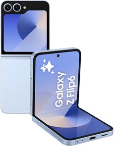 SAMSUNG Galaxy Z Flip6, 12 ГБ ОЗУ, 256 ГБ встроенной памяти, синий, камера 50 МП, 1 год гарантии продавца (международная версия) 1000014713