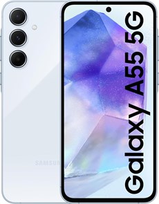 Samsung Galaxy A55 5G (Awesome Ice Blue, 8 ГБ ОЗУ, 256 ГБ встроенной памяти) | ИИ | Металлическая рамка | Основная камера 50 МП (оптическая стабилизация изображения) | Видео Super HDR | Ночная съёмка | IP67 | Стекло Corning Gorilla Glass Victus+ | Дисплей 1000014717