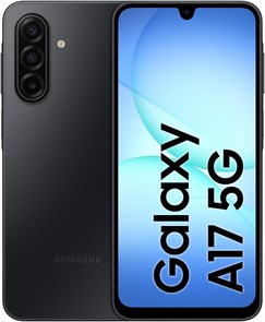 Samsung Galaxy A17 5G, Android-смартфон, 128 ГБ памяти, 4 ГБ ОЗУ, черный, 6 обновлений ОС, большой дисплей, 50-мегапиксельная камера с оптической стабилизацией изображения (версия для ОАЭ) 1000012369