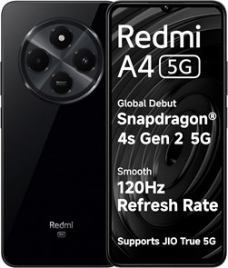 Redmi A4 5G (звёздно-чёрный, 6 ГБ ОЗУ, 128 ГБ встроенной памяти) | Крупнейший в сегменте смартфон с экраном 6,88 дюйма и частотой обновления 120 Гц | Двойная камера 50 МП | Быстрая зарядка 18 Вт | Зарядное устройство в комплекте | Версия для Индии 1000014724