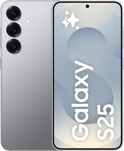 Смартфон Samsung Galaxy S25 с искусственным интеллектом, 128 ГБ памяти, 12 ГБ ОЗУ, цвет Silver Shadow, Android-смартфон, камера 50 Мп, длительное время автономной работы (версия для ОАЭ) 1000012888