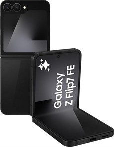 Samsung Galaxy Z Flip7 FE, смартфон с поддержкой Al, черный, 256 ГБ встроенной памяти, 8 ГБ встроенной памяти, складная конструкция, 50-мегапиксельная камера для селфи, плавный процессор, аккумулятор 4000 мА·ч, гарантия производителя 1 год (версия для ОАЭ 1000012408