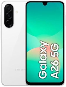 Смартфон Samsung Galaxy A26 с двумя SIM-картами, 256 ГБ ПЗУ + 8 ГБ ОЗУ (только GSM | CDMA не поддерживается), заводская разблокировка 5G (белый) — международная версия 1000004447