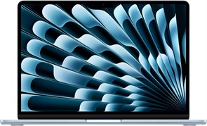 Apple MacBook Air 2025 года (13 дюймов, чип Apple M4 с 10-ядерным центральным процессором и 8-ядерным графическим процессором, 16 ГБ унифицированной памяти, 256 ГБ) — небесно-голубой; английский 1000003087