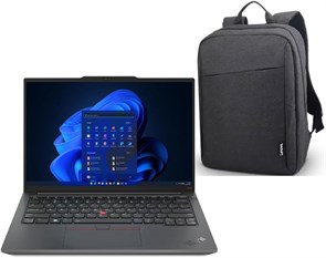 Lenovo ThinkPad E14 Gen 5, 14-дюймовый бизнес-ноутбук, процессор Intel Core i7-1355U 13-го поколения, 16 ГБ ОЗУ, SSD-накопитель на 512 ГБ, дисплей Full HD, Windows 11 Pro — гарантия 1 год + бесплатный рюкзак Lenovo Black B210 1000003227