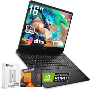 Игровой ноутбук HP OMEN 16 с дисплеем FHD 144 Гц, AMD Ryzen 9 8940HX, NVIDIA RTX 5060 8 ГБ, Windows 11, черный (коврик для мыши Consumix + Office 365) (Windows 11 Домашняя | Ryzen 9 8940HX, 32 ГБ ОЗУ + 2 ТБ SSD) 1000010550