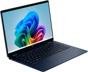 Ноутбук HP OmniBook X Flip 14 с искусственным интеллектом, 14-дюймовый сенсорный IPS-дисплей с разрешением 2K, процессор Intel Core Ultra 7 256 В, 16 ГБ оперативной памяти LPDDR5x, твердотельный накопитель на 1 ТБ, процессор Intel Arc 140 В 8 ГБ, компьюте 1000010539