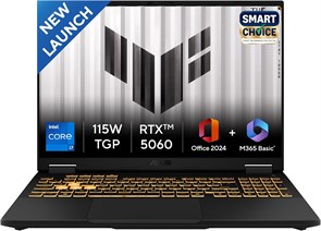 Игровой ноутбук ASUS TUF F16 с процессором Intel Core i7 14650HX 14-го поколения, видеокартой Nvidia RTX 5060-8 ГБ, WUXGA 165 Гц, 32 ГБ ОЗУ GDDR5, твердотельным накопителем на 1 ТБ, Windows 11 Office Home 2024/Jaeger Gray FX608JMR 1000014804