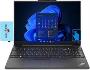 Бизнес-ноутбук Lenovo ThinkPad E16 Gen 1 с 16-дюймовым дисплеем IPS WUXGA без сенсорного экрана (процессор Intel i5-1335U 13-го поколения, 16 ГБ ОЗУ, твердотельный накопитель на 1 ТБ, клавиатура KYB с подсветкой, сканер отпечатков пальцев, 2 порта Thunder 1000003169