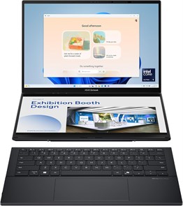 ASUS Zenbook Duo UX8406CA-PZ005W с сенсорным экраном/Intel Ultra 9-285H/32 ГБ ОЗУ/SSD 2 ТБ/14-дюймовый OLED-дисплей 3K (2880 x 1800) 120 Гц/Windows 11 Домашняя, клавиатура Eng/Arb - Basalt Gray 1000003256
