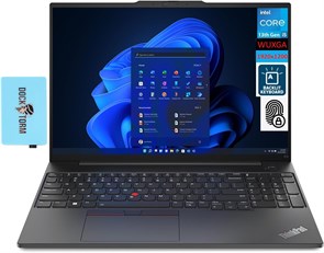 Бизнес-ноутбук Lenovo ThinkPad E16 Gen 1 с 16-дюймовым дисплеем IPS WUXGA (10-ядерный процессор Intel i5-1335U, 24 ГБ ОЗУ, твердотельный накопитель PCIe 512 ГБ, подсветка KYB, сканер отпечатков пальцев, Thunderbolt 4, Wi-Fi 6, Windows 11 Pro) 1000003312