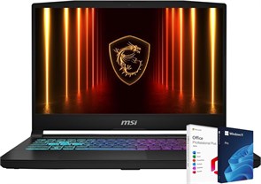 Игровой ноутбук MSI Katana 15 (2025) с процессором Intel Core i7-14650HX, 15,6-дюймовым дисплеем Full HD, видеокартой RTX 5060, 32 ГБ ОЗУ, 1 ТБ Win 11 Pro, черный, пожизненная поддержка MS Office 1000014836