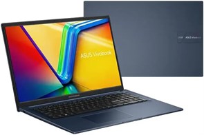 Ноутбук ASUS Vivobook 17,3 дюйма FHD, процессор Intel Core i3-1215U, 8 ГБ памяти, SSD-накопитель 512 ГБ, цвет Quiet Blue, Windows 11 Домашняя в режиме S, X1704ZA-I38512 1000014840