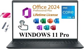 Бизнес-ноутбук Dell Inspiron 15 3530, 15,6-дюймовый сенсорный экран FHD, процессор Intel Core i5-1334U, 32 ГБ ОЗУ, твердотельный накопитель на 1 ТБ, пожизненная подписка на Microsoft Office 2024, веб-камера, HDMI, Wi-Fi 6, Windows 11 Pro, черный комплект 1000014843