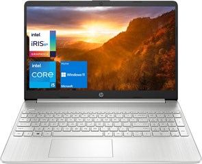 Ноутбук HP 15, дисплей Full HD 15,6 дюйма, процессор Intel Core i5-1135G7, ОЗУ DDR4 32 ГБ, твердотельный накопитель PCIe 1 ТБ, порт USB Type-C, веб-камера, Wi-Fi, Windows 11 Домашняя, серебристый 1000014845