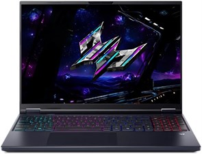 Игровой ноутбук Acer Predator Helios Neo 16 с искусственным интеллектом, процессор Intel Ultra 9-275HX (24 ядра, 13 TOPS AI), 16 ГБ оперативной памяти DDR5, твердотельный накопитель 1 ТБ, 8 ГБ памяти GDDR7, видеокарта NVIDIA GeForce RTX™ 5070, экран 16 дю 1000014849